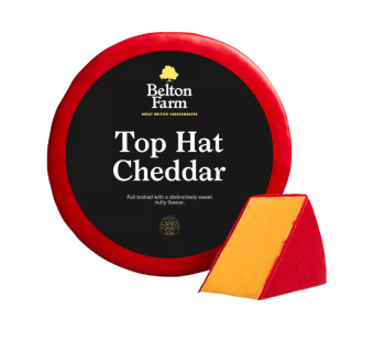Top Hat Cheddar Belton Farm — сыр Чеддер выдержанный весовой | Англия | 1 кг - фото | Сирна Карта