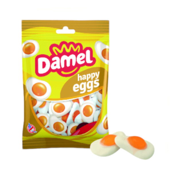 Купити Цукерки желейні без глютену Fried Eggs Damel Іспанія фасування 0.08 kg — преміальні Шоколад · Цукерки від Cheese Map™ Україна