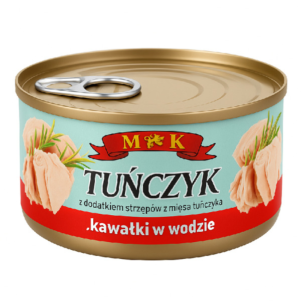 Купити Тунець у воді M&K kawałki – преміальна якість, чистий смак та універсальність у кожному шматочку!  Ідеальний для салатів, ресторанних закусок та дієтичного харчування. — преміальні Морепродукти · Анчоуси від Cheese Map™ Україна