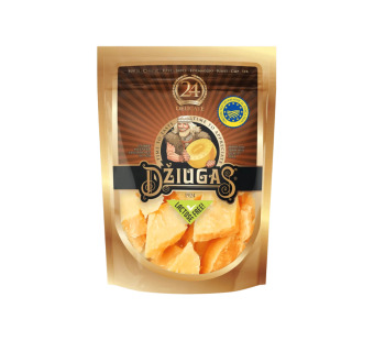 Сир твердий колотий Джюгас "Dziugas Delicate" 40% 24 місяців фасування 0.1 kg — фото | Сирна Карта