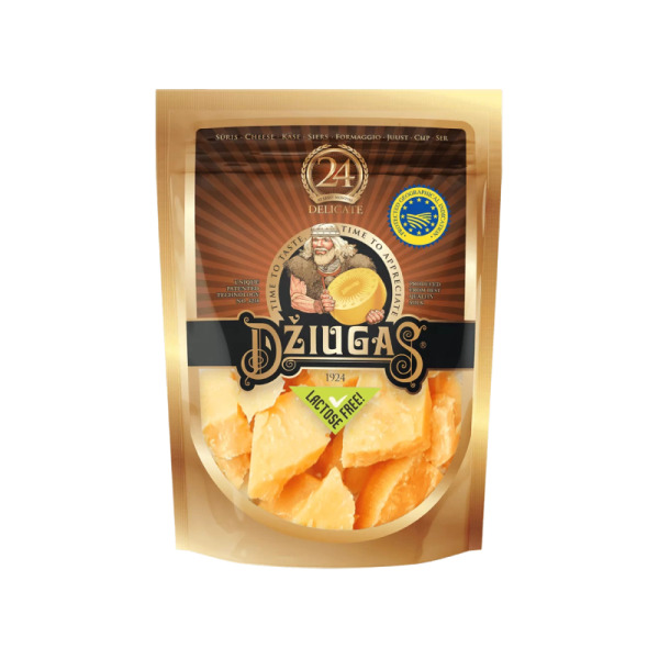 Купити Сир твердий колотий Джюгас Dziugas Delicate 40% 24 місяців фасування 0.1 kg — преміальні Dziugas · Витримані від Cheese Map™ Україна