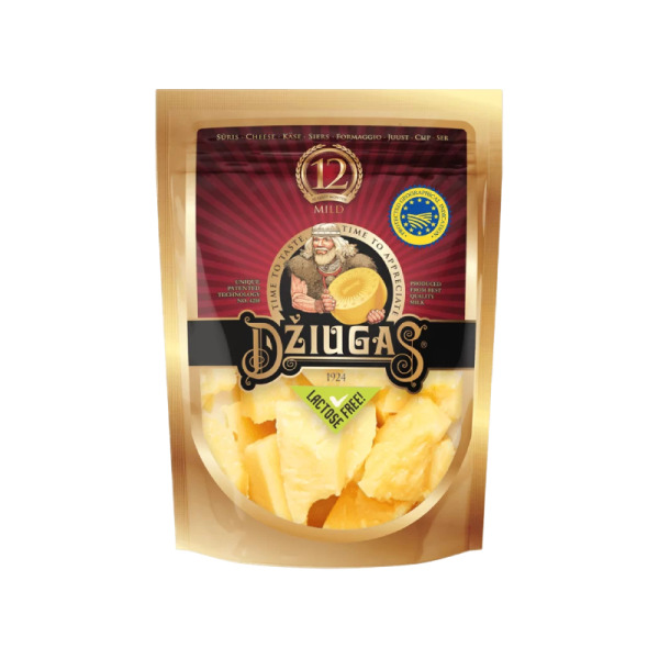 Купить Сыр твёрдый колотый Джюгас Dziugas Mild 40% 12 месяцев фасовка 0.1 kg — премиальные Dziugas · Выдержанные от Cheese Map™ Украина