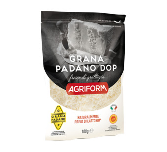 Сыр твердый тертый Грано Падано "Grana Padano DOP Agriform" фасовка 0.1 kg - фото | Сирна Карта