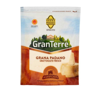 Сир твердий тертий Грано Падано "Grana Padano DOP Gran Terre Agriform" фасування 0.1 kg - фото | Сирна Карта