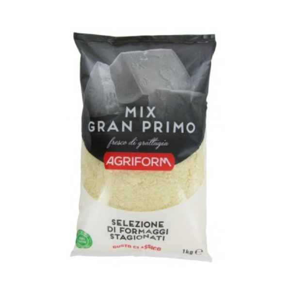 Купити Сир твердий тертий mix Gran Primo Agriform фасування 1 kg — преміальні Італійські · Сири від Cheese Map™ Україна