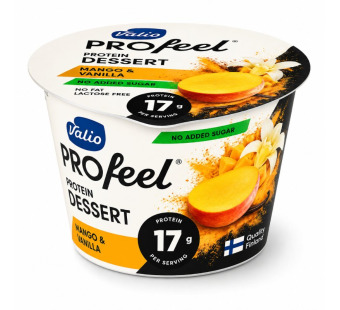 Valio PROfeel десерт протеиновый манго ваниль 175 г Финляндия – фото товару | Сирна Карта