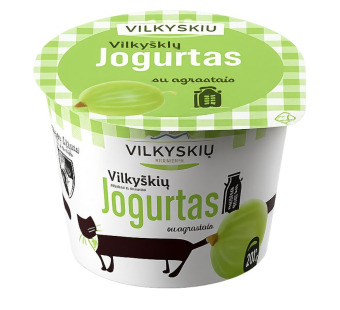 Vilkyškių 3.5% Gooseberry — йогурт | Литва | 200 г – фото товару | Сирна Карта