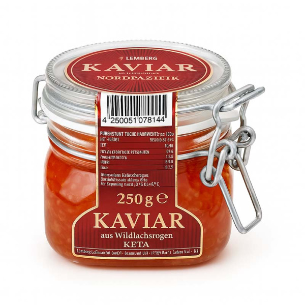 Купить Lemberg Kaviar — Икра кеты красная | Германия | 0.25 кг — премиальные Морепродукты · Анчоусы от Cheese Map™ Украина