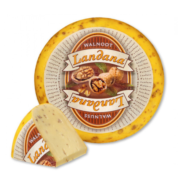Купити Сир з горіхами Walnut Landana 50% — преміальні Landana · Преміум від Cheese Map™ Україна