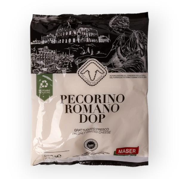 Купити Сир з овечого молока тертий Пекаріно Романо Pecorino Romano DOP Maser фасування 0.5 kg — преміальні Італійські · Сири від Cheese Map™ Україна