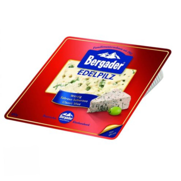 Купити Сир з пліснявою Бергадер Еделпілц Bergader 50% фасування 0.1 kg — преміальні Німецькі · Сири від Cheese Map™ Україна