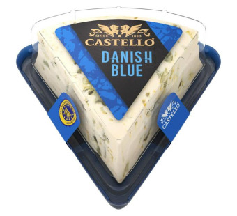 Сир  з пліснявою ДанаБлю "Danish Blue Castello" 60% Данія фасування 0.1 kg - фото | Сирна Карта