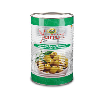 Зеленые оливки без косточек 70/90 "Yunus" фасовка жесть 4.25/ 2 kg - фото | Сирна Карта
