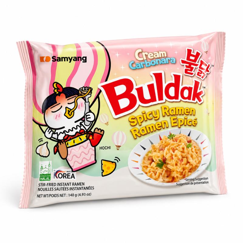 Samyang Buldak Cream Carbonara локшина гостра 140 г Корея - фото | Сирна Карта