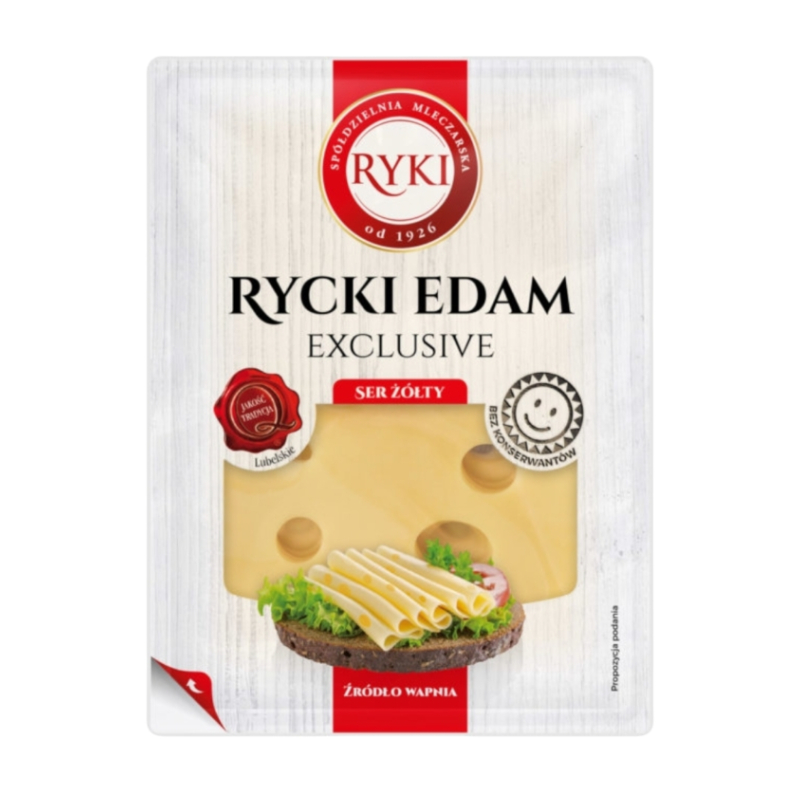 Ryki Edam сир нарізка 45% 300 г Польща - фото | Сирна Карта