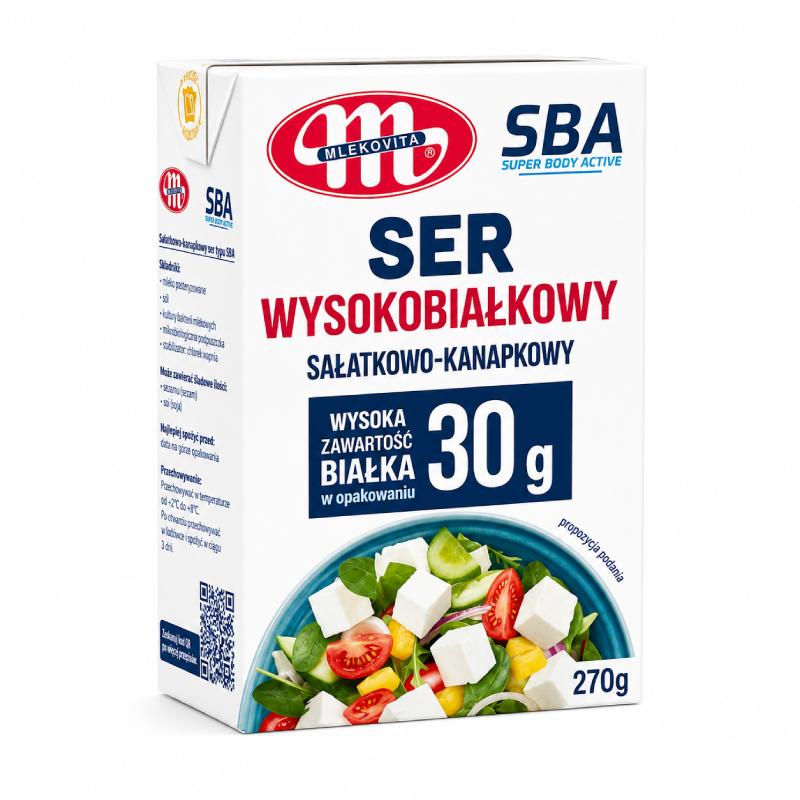 Mlekovita Protein сир салатний високобілковий 270 г Польща - фото | Сирна Карта