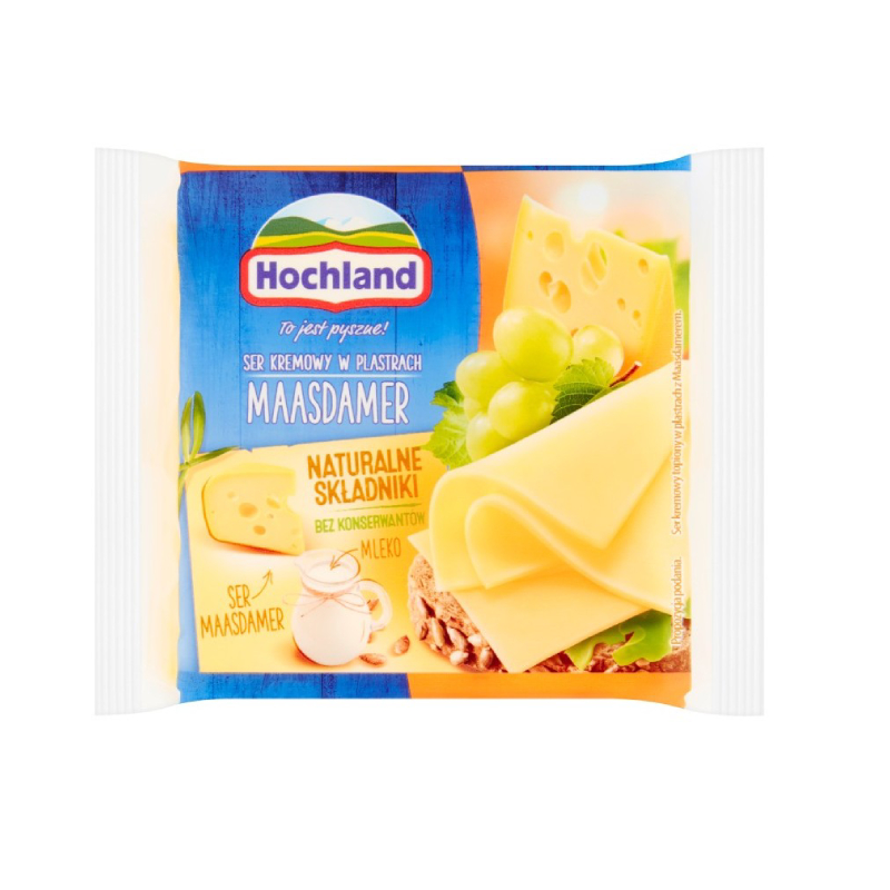 Hochland Maasdammer сир тостовий 45% 130 г Польща - фото | Сирна Карта
