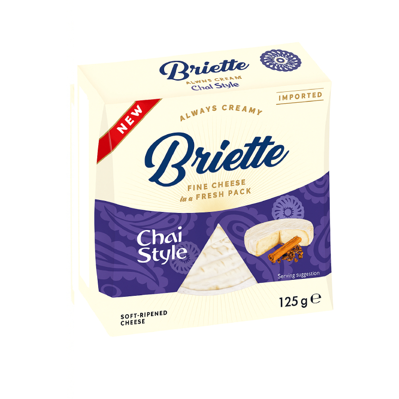 Briette Brie тип Chai Style сир м’який пряний 60% 125 г Німеччина - фото | Сирна Карта