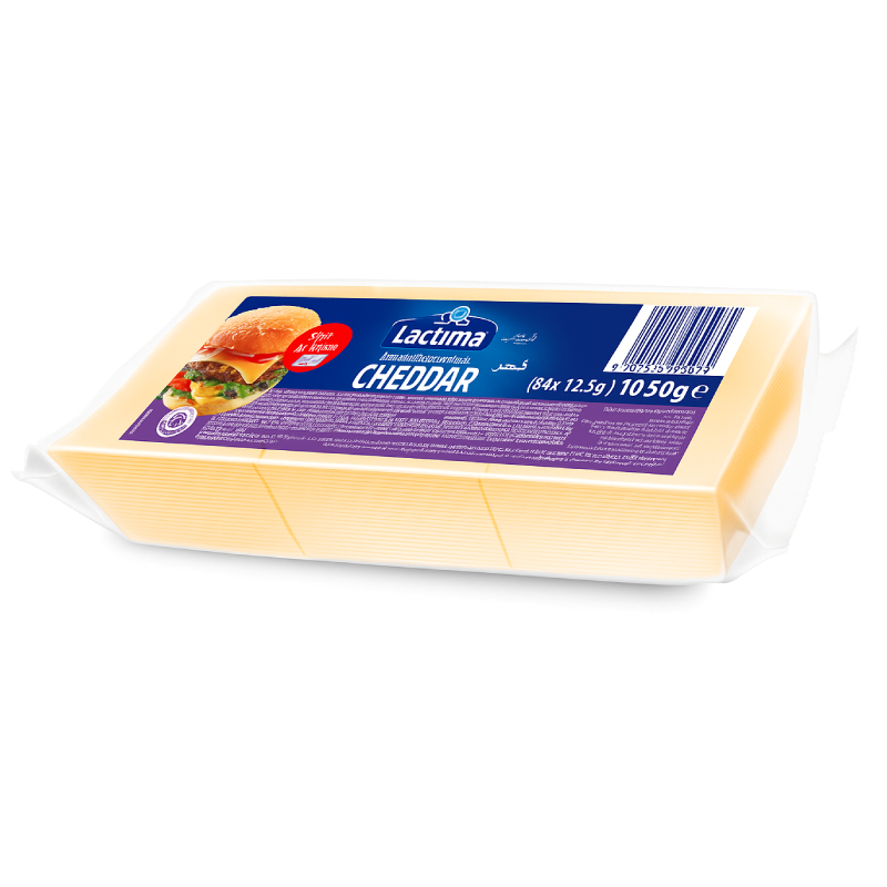 Lactima Cheddar сир плавлений слайси 1.05 кг Польща - фото | Сирна Карта