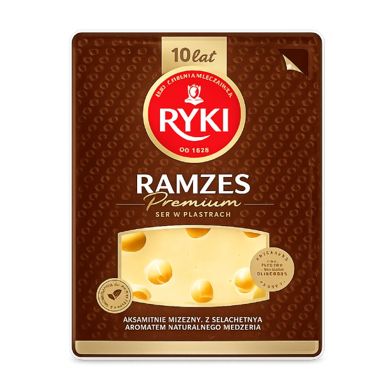 Ryki Ramzes сир нарізка копчений 300 г Польща - фото | Сирна Карта