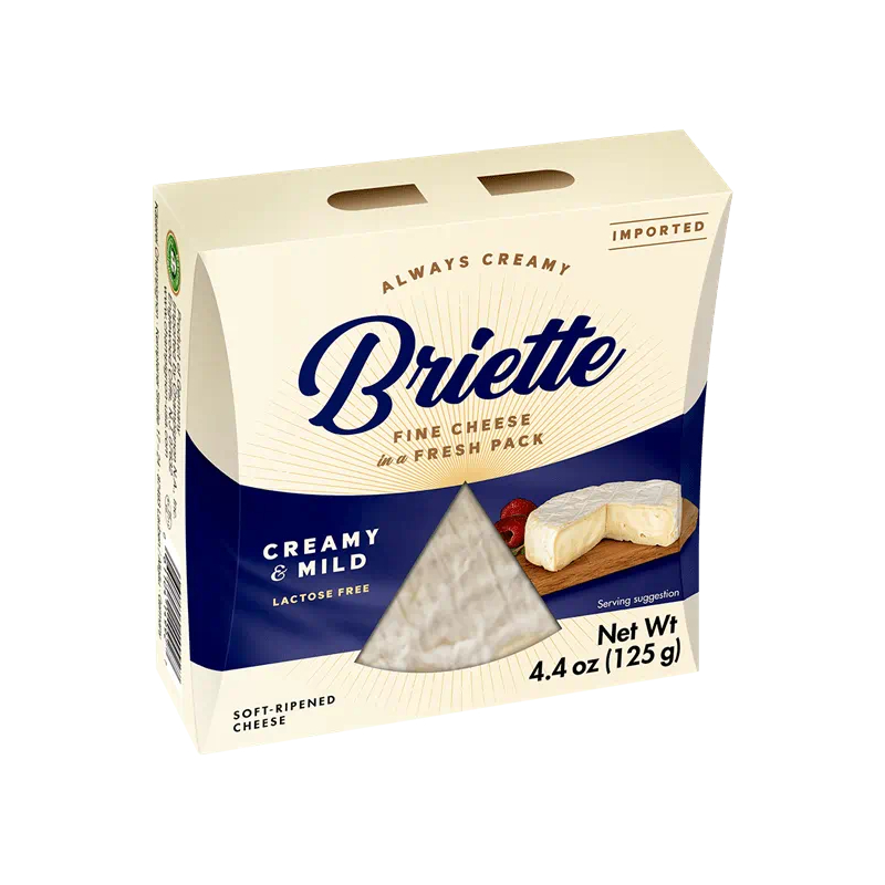 Briette Brie тип Creamy & Mild сир м’який ніжний 60% 125 г Німеччина – фото товару | Сирна Карта
