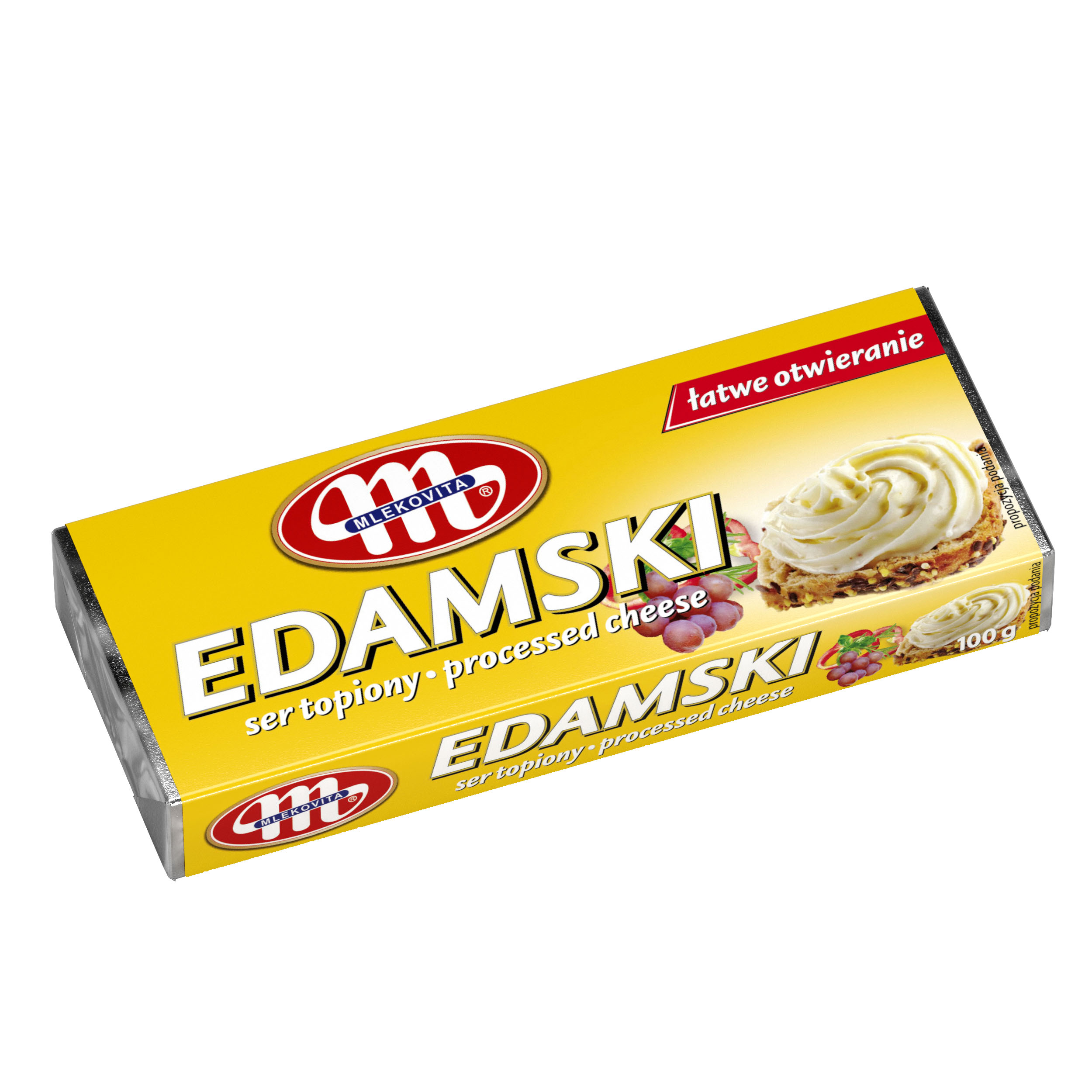 Плавлений сир  Едамський "Mlekovita" фасування 0.1 kg - фото | Сирна Карта