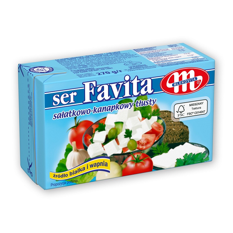 Mlekovita Favita сир Фета 18% 270 г Польща - фото | Сирна Карта
