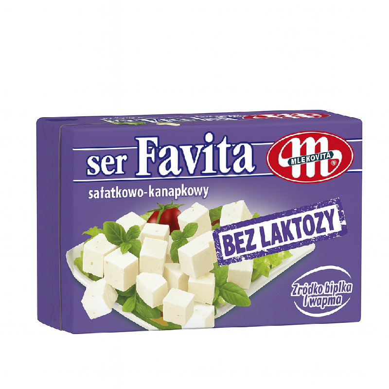 Mlekovita Favita сир фета безлактозний 18% 270 г Польща - фото | Сирна Карта