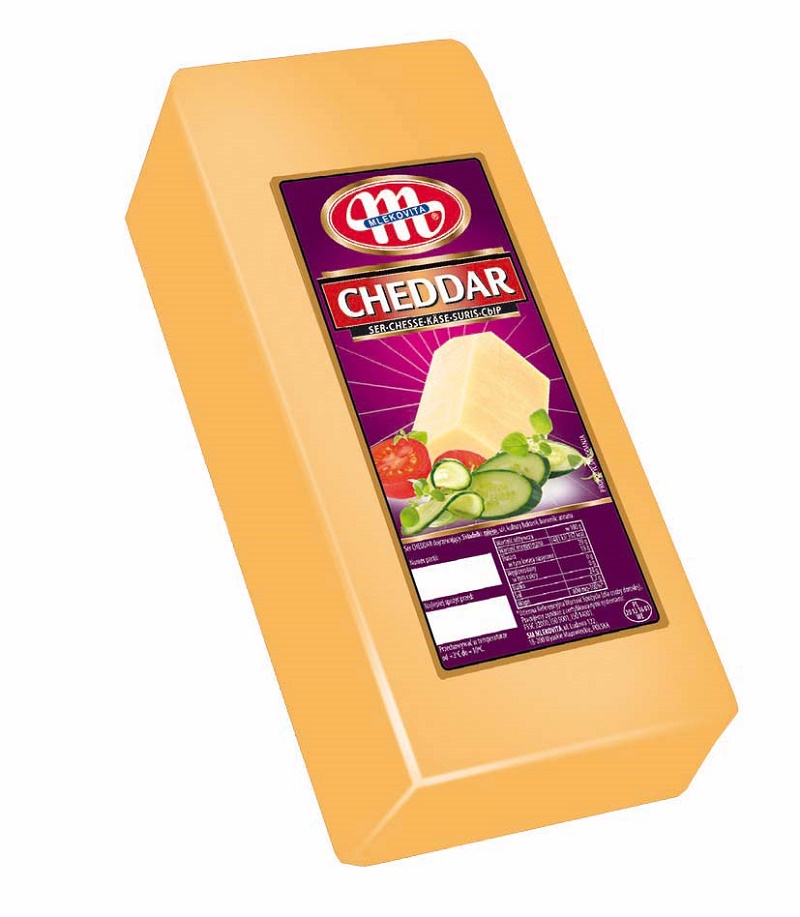 Mlekovita Cheddar — сир напівтвердий | Польща | 1 кг - фото | Сирна Карта