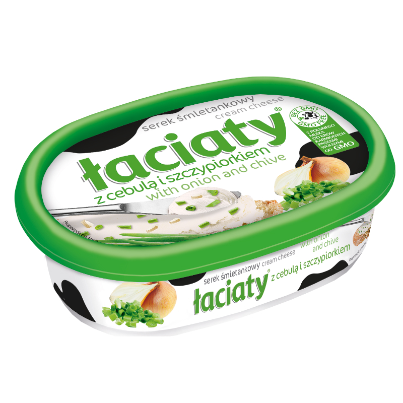Крем-сир з зеленою цибулею "Laciaty" фасування 0.135 kg - фото | Сирна Карта