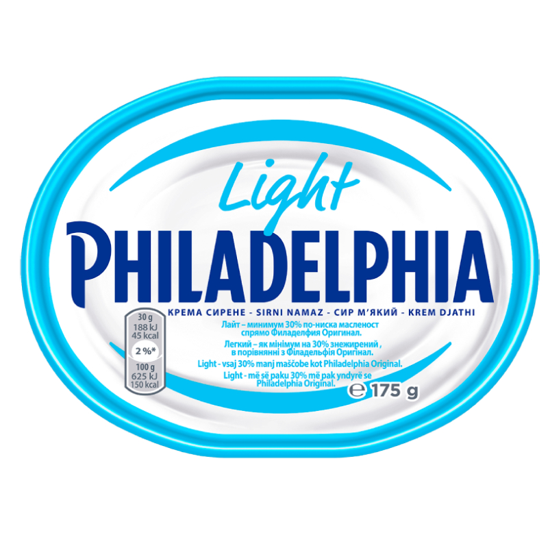 Philadelphia Light сир вершковий 2% 175 г Німеччина - фото | Сирна Карта