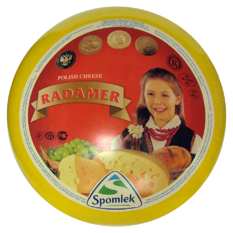 Spomlek Radamer сир твердий 45% Польща - фото | Сирна Карта
