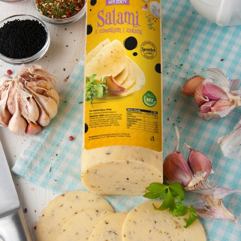 Serenada Salami Garlic Herbs сир твердий 45% Польща - фото | Сирна Карта