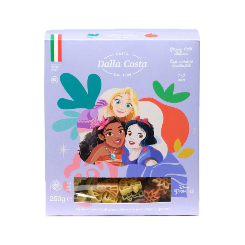 Dalla Costa Disney Princess паста з томатом та шпинатом 250 г - фото | Сирна Карта