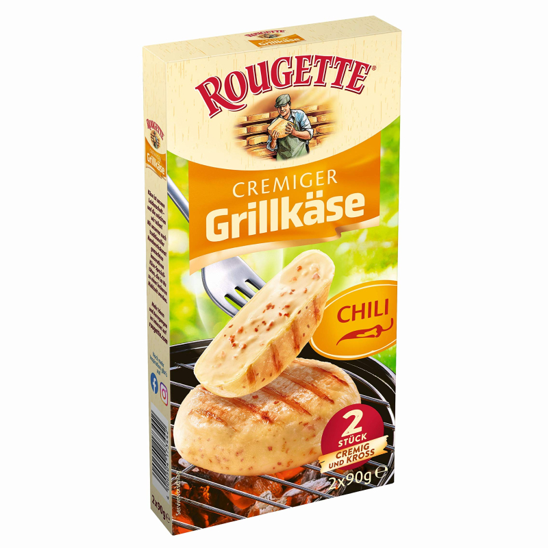 Сир вершковий з перцем чилі для гриля Rougette "Cremiger Rougette" 55% - баланс пікантності та ніжності! - фото | Сирна Карта