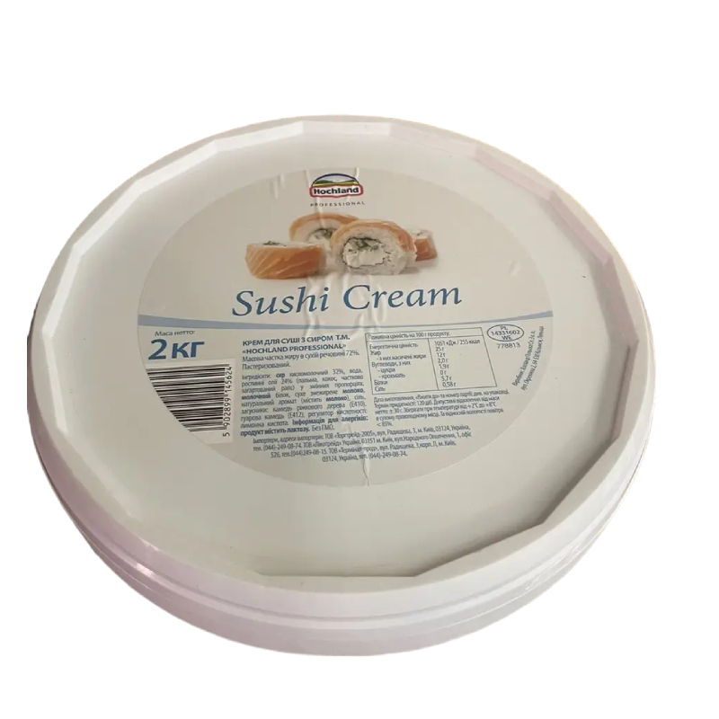 Hochland Sushi Cream сир вершковий для суші 72% 2 кг Польща - фото | Сирна Карта