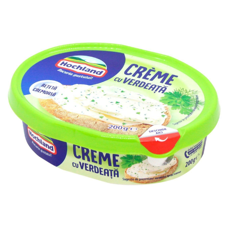 Hochland Creme сир вершковий з травами 200 г Польща - фото | Сирна Карта